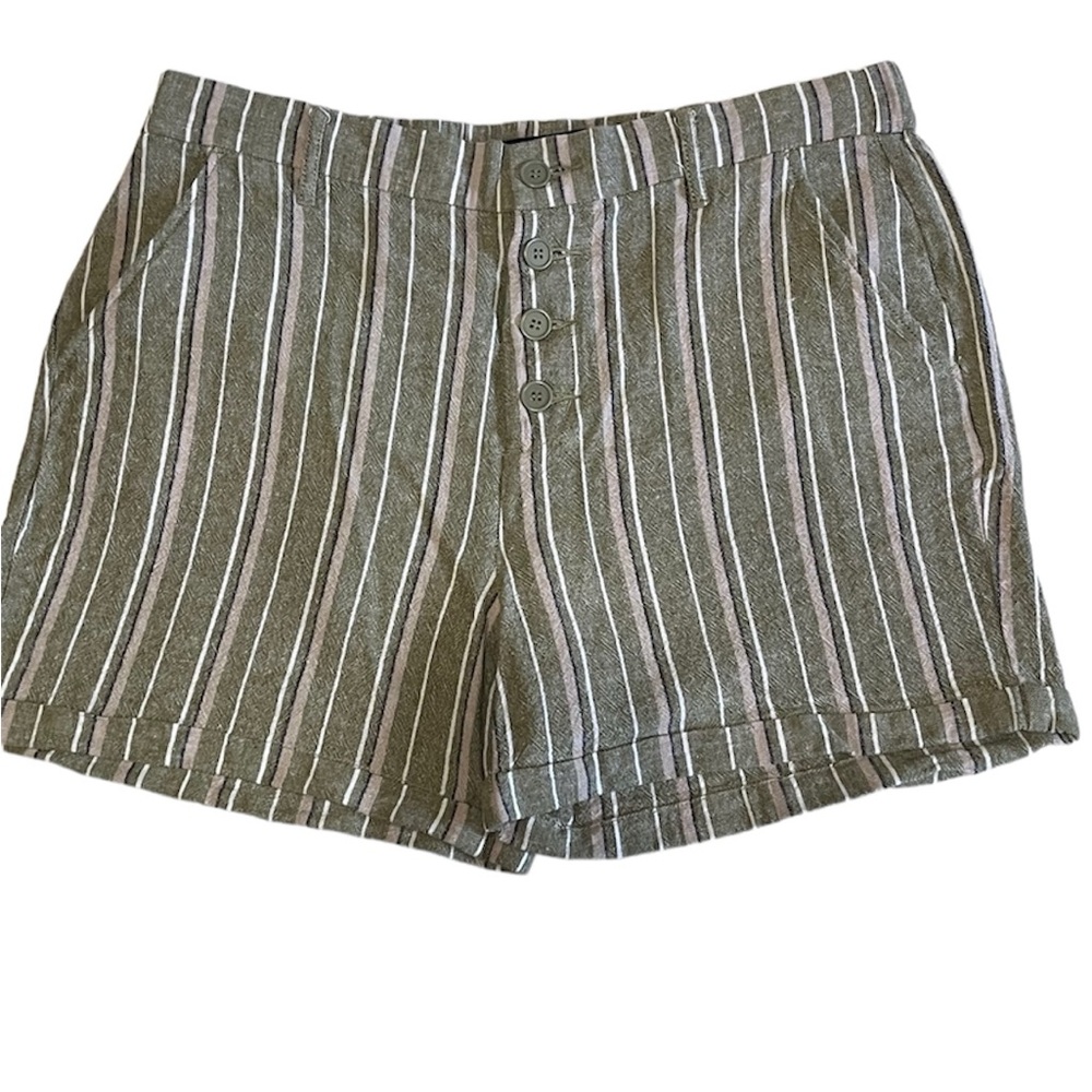 Definitions by D Jeans Linen Blend Striped Shorts